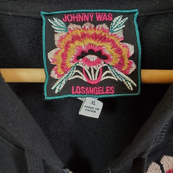 Johnny Was Floral Junia French Terry Cotton Zip Up Hoodie Jacket - Picture 13 of 15